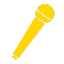 A yellow microphone icon